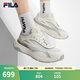 斐樂（FILA）官方男鞋PIONIERE摩登運(yùn)動(dòng)鞋2025夏新款開拓者復(fù)古跑鞋 雪白/淡灰黃-WB 41