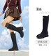 駱駝（CAMEL）七夕彩虹雨靴女晴雨兩穿輕盈戶外休閑長(zhǎng)靴 L25W577028 黑色 37