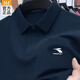 361°短袖t恤男POLO衫男士翻領(lǐng)體恤夏季半袖冰絲速干運動(dòng)服跑步健身衣 深墨藍 XL (180/100A)