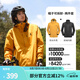 駱駝（CAMEL）三防沖鋒衣戶外登山服防水防風(fēng)防污三合一保暖時尚運動外套 A9W214119AX，谷子黃，男 S