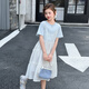 哈羅小黃鴨 HAL.DUCK女童夏裝2025新款小寶寶中大童韓版洋氣兒童裝百搭潮休閑女孩夏季 白色連衣裙 120 cm