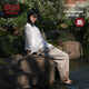無(wú)印良品（MUJI）女式 漢麻寬版褲褲子女款休閑褲長(cháng)褲闊腿褲25年夏季新品 女裝 淡黃色 M （160/66A）