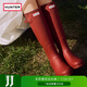 HUNTER雨靴戶外露營女鞋惠靈頓經(jīng)典英倫防水防滑騎士靴女長筒女靴高筒靴 啞光軍紅色/MLR 36