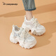 卡丹路厚底內增高10公分老爹鞋女歐若風(fēng)小個(gè)子輕便不累腳運動(dòng)休閑鞋單鞋