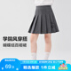 左西女童半身百褶裙子學(xué)院風(fēng)秋裝2025新款兒童校服JK短裙潮 灰色 120