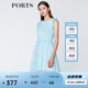 PORTS寶姿商場(chǎng)同款 新品女裝甜美木耳邊裝飾無袖連衣裙SN8D027HPP022 煙波色 M (6)