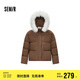 森馬（Semir）羽絨服女毛領(lǐng)連帽保暖簡約2024冬防水防風(fēng)面包服寬松109724113014