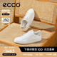 愛步（ECCO）休閑鞋男 休閑板鞋男鞋百搭系帶潮流低幫鞋子 街頭輕巧521304 白色/砂礫灰52130458336 42