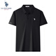 U.S. POLO ASSN.polo衫男短袖夏季休閑T男士t恤抗皺冰絲透氣上衣父親節(jié)黑色XL