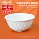 今萬(wàn)福商用密胺米飯碗快餐打飯碗仿瓷餐具4.5英寸斜紋碗十個(gè)裝JWF396