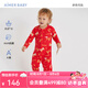 愛(ài)慕嬰幼男女寶寶A類(lèi)3A抗菌長(cháng)袖連體爬服嬰兒可愛(ài)印花保暖新年紅品|奶皮衣 中性-金龍出云 100cm