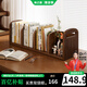 林之語實木桌面書架置物架學生書桌上小書立架簡易辦公收納架手提式書柜 【熱銷款】三格胡桃色