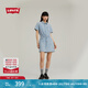 Levi's李維斯女士美式短款時尚潮流收腰顯瘦藍(lán)色ins風(fēng)牛仔連衣裙 淺藍(lán)色 S