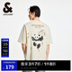 杰克·瓊斯（JACK&JONES） 百搭潮流胸前肌理感膠印背后熊貓圖案T恤短袖上衣男裝225201093