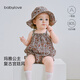 babylove【清倉】嬰幼兒吊帶包屁衣夏季薄款純棉連體衣女寶寶三角哈衣爬服 瑪雅公主 80cm