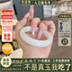 仟喜梵“桃花諾”高端和田玉羊脂白玉平替女款純色高冰種阿富汗白玉手鐲 “桃花落
