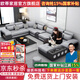 歐蒂家居沙發(fā)免洗貓抓布藝沙發(fā)床現(xiàn)代簡(jiǎn)約實(shí)木組合沙發(fā)客廳大小戶型家具 尊享版-貓抓科技布【松木框架】 七件套【配茶幾電視柜+4個(gè)凳子】