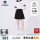 Navigare意大利小帆船半身裙女士夏季時尚顯瘦A字裙子簡約休閑短款百褶裙 暗夜黑 L