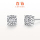 喜鉆生日禮物星河PT950鉑金一克拉效果鉆石耳釘鉆石耳飾