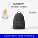 博柏利（BURBERRY）【禮物】男包 Rocco - 炭灰色格紋雙肩背包