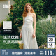 森馬（Semir）連衣裙女簡約度假風(fēng)吊帶裙2025夏法式收腰高級感長裙107425114040