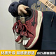 啄木鳥(niǎo)國(guó)潮春季美拉德氣墊板鞋男情侶百搭休閑運(yùn)動(dòng)鞋子春夏季潮流籃球鞋 酒紅色升級(jí)版 39
