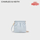 CHARLES&KEITH迷你菱格流浪包單肩斜挎雙肩包包女包生日禮物CK2-60782390 Sea Salt Blue海鹽藍(lán) S