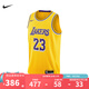 耐克（NIKE）NBA官方湖人詹姆斯球衣男籃球服速干23號運(yùn)動背心 DN2009-733 L