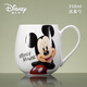 迪士尼米奇家族水杯 帶蓋帶勺陶瓷杯卡通牛奶咖啡早餐杯 可愛(ài)杯子 米奇350ml