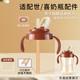 咪小兔奶瓶直飲吸管適配世喜配件奶嘴杯蓋鴨嘴保溫杯重力球四喜水杯頭 翻蓋帶手柄直飲杯蓋-栗棕色（18個月+）