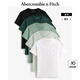 ABERCROMBIE & FITCH男裝女裝情侶裝夏款經(jīng)典小麋鹿5件組合套裝美式短袖T恤329667-1 深綠，淺綠色，綠色，黑色，白色 S (175/92A)