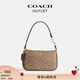 蔻馳（COACH）【禮物】奧萊女包經(jīng)典標志老花NOLITA 19號手袋腋下包斜挎單肩包 IM/棕黃色/棕色