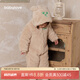 babylove嬰兒連體衣冬季寶寶加厚夾棉哈衣超萌可愛毛絨保暖外出服 cool旺旺 66cm