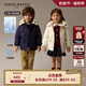 Teenie Weenie Kids小熊童裝24冬男女寶仿羊羔絨翻領(lǐng)三防羽絨服 藏青色 110 cm