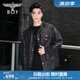 BOY LONDON【迷幻搖滾】秋季男女同款滿印金標(biāo)夾克襯衫外套N23901 黑色 L