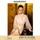 MAXRIENY【鎏光花鳥(niǎo)襯衫】春季商場(chǎng)同款宮廷感繡花蝴蝶結(jié)上衣 米白 M 02