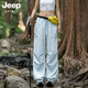 JEEP SPIRIT吉普沖鋒褲女戶(hù)外薄款登山徒步工裝褲速干運動(dòng)傘兵夏季多巴胺褲子 月光藍【三防科技】 2XL
