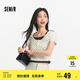 森馬（Semir）短袖T恤女短款蝴蝶結(jié)2025夏季假兩件緊身衣服小個子107425100008