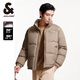 杰克·瓊斯（JACK&JONES）男裝衣服秋冬短款羽絨服男保暖外套合集 224412043淺卡其 M 175