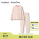 巴拉巴拉balaOne女童內(nèi)衣套裝兒童2件套新款童裝2025秋冬絨絨棉萌 夢(mèng)幻粉60334 110