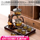 唐豐玻璃懶人自動茶具套裝家用辦公輕奢高檔磁吸泡茶神器網(wǎng)紅喝茶整套 江山隱鹿自動鉛灰+6杯+一路有你