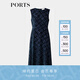 PORTS寶姿女裝2025春夏新款復(fù)古無(wú)袖連衣裙LQ8D138VFT006 暗夜藍(lán) S 4