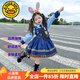 G.DUCKKIDS童裝洛麗塔公主裙女童連衣裙春秋季新款朱迪兔子警官生日禮服兒童 方領(lǐng)朱迪裙+領(lǐng)帶+短褲【不加絨】 120 尺碼5~6歲【110-120cm】