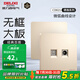 德力西（DELIXI） 開關(guān)插座面板CD821系列香檳金色暗裝插座二三插墻壁電源無框大板 電視電腦插座