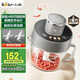 小熊（Bear）絞肉機(jī)家用 絞餡機(jī) 碎肉機(jī) 電動(dòng)多功能料理攪拌機(jī) 餃子肉餡蒜蓉機(jī) 可調(diào)粗細(xì)攪肉機(jī)2L雙刀QSJ-F03X2