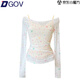 DGOV2025 美式甜妹ins風(fēng)設(shè)計感星星印花修身薄款長袖小吊帶背心上衣 背心+T恤 兩件套 M 90-105斤