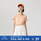 美特斯邦威短袖t恤女夏季純色圓領(lǐng)打底衫基礎(chǔ)內(nèi)搭寬松體恤女 暖桃粉 XL 170 92A