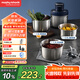 摩飛電器（Morphyrichards）絞肉機(jī) 家用套娃絞餡機(jī)碎肉機(jī) 電動(dòng)多功能輔食料理機(jī)打蒜攪拌機(jī) 不銹鋼三碗 MR9401A