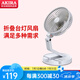 愛(ài)家樂(lè)臺(tái)壁兩用桌面折疊迷你USB充電宿舍小風(fēng)扇迷你便攜戶外辦公室低噪音小型風(fēng)扇MF7 白色