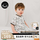 nest designs 嬰兒睡袋竹棉紗布春夏款寶寶分腿兒童防踢被 松林之歌-雙層短袖(26-28℃) 90碼（建議身高80-90cm）
